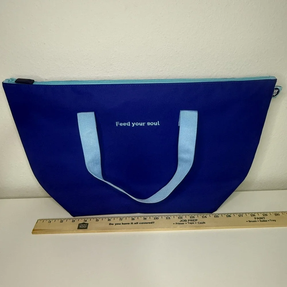 WW Weight Watchers Insulated Cooler Tote Bag Royal Blue Feed Your Soul 19x12